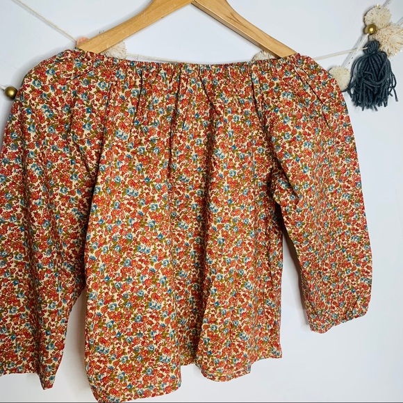 VINTAGE vsco y2k floral off the shoulder crop top - Picture 7 of 13